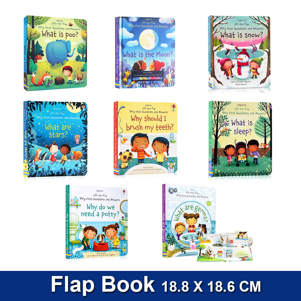 หนังสือ usborne lift the flap 3D Q&amp;A English Reading เด็ก Books หนังสือเด็กภาษาอังกฤษ หนังสือเด็ก หนังสืออังกฤษ