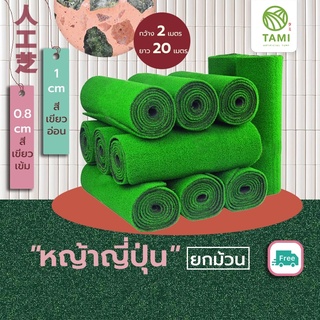 หญ้าเทียม ทามิ ใบหญ้าสูง 0.8,1ซม. ขายยกม้วนขนาด หน้ากว้าง2ม. ยาว20ม.(40 ตรม.) หญ้าปลอม ถูกๆ ปูพื้น Tami Artificial Grass