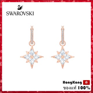 [ส่งจากกรุงเทพ]Swarovski ต่างหูระย้า เครื่องประดับแฟชั่นสตรี คริสตัลต่างหูระย้า โรสโกลด์ ของแท้ 100%