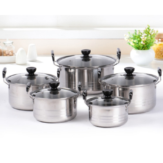 ชุดหม้อ 10 ชิ้น สุดคุ้ม หม้ออเนกประสงค์ พร้อมฝาปิด เซ็ต 10 ชิ้น 10-Piece Pot Set