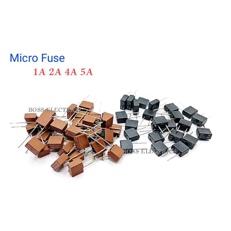 ราคา 5ตัว 👉👉 ไมโครฟิวส์ ฟิวส์เหลี่ยม Micro Fuse 392 ระยะขา 5มิล 250V มี T0.5A T1A T2A T2.5A T3.15A T4A T5A T6.3A
