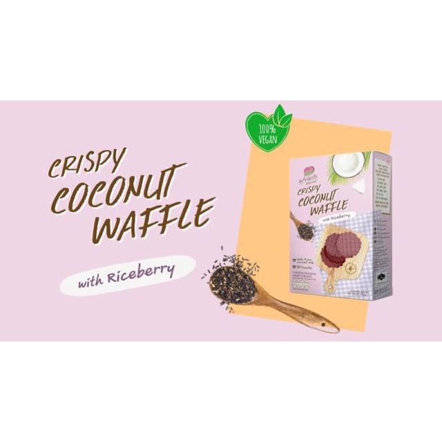 Crispy Coconut Waffle with Riceberry ฟาร์มรัก