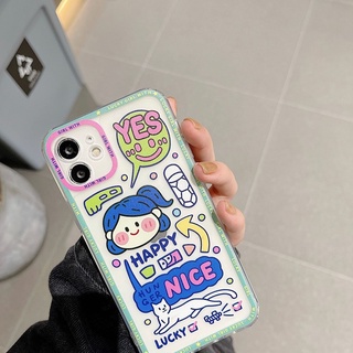 เคสป้องกันโทรศัพท์มือถือ แบบนิ่ม ลายการ์ตูนน่ารัก สําหรับ Apple Iphone 12mini xr xs 13 678plus 11promax