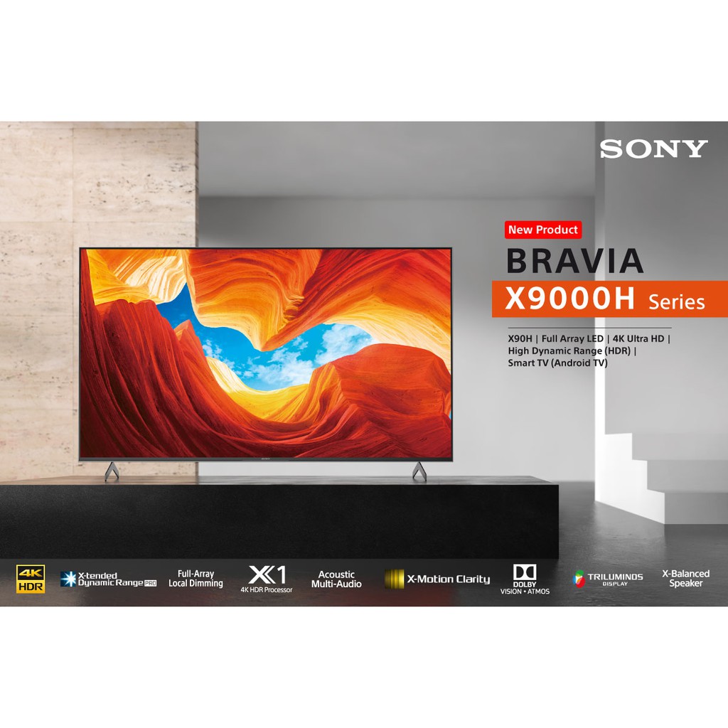 SONY 65X9000H | Full Array LED | 4K Ultra HD | High Dynamic Range (HDR) | Android TV 65X9000 ทีวีสำหรับ PS5