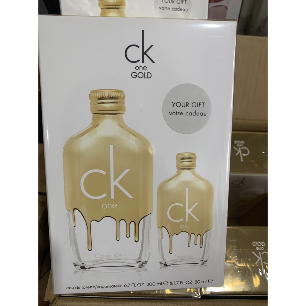 CK one gold  (Set 2 ชิ้น น้ำหอม 200ml+50ml)(เช็คสต้อคก่อนทำรายการนะคะ)