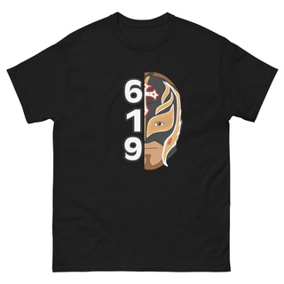 เสื้อทหาร - ReyMysterio619เสื้อยืดแขนสั้นแขนสั้น(พิมพ์ลาย)คอกลมแบบสบายๆและสะดวกสบายคุณภาพสูง