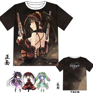 เสื้อยืดแขนสั้นพิมพ์ลาย date a live tokisaki kurum แฟชั่นลําลองสําหรับผู้หญิง