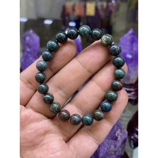 Green bloodstone Jasper กำไลหินธรรมชาติแท้ 100%