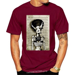 ใหม่เสื้อยืดลําลองสําหรับผู้ชายแขนสั้นพิมพ์ลาย The Bride Of Frankenstein Movie