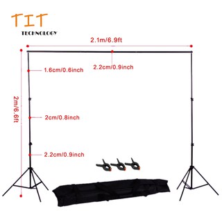 2m * 2m Photography Background Support System Backdrop Stand Crossbar Kit Set