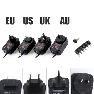 อะแดปเตอร์ชาร์จพาวเวอร์ซัพพลาย 3V 4.5V 5V 6V 7.5V 9V 12V 2A 2.1A AC DC ปรับได้ สําหรับแถบไฟ LED CCTV