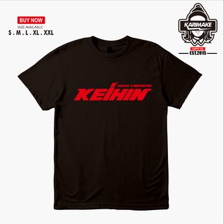 เสื้อยืด พิมพ์ลายโลโก้คาร์บูเรเตอร์ Keihin Racing สําหรับยานยนต์