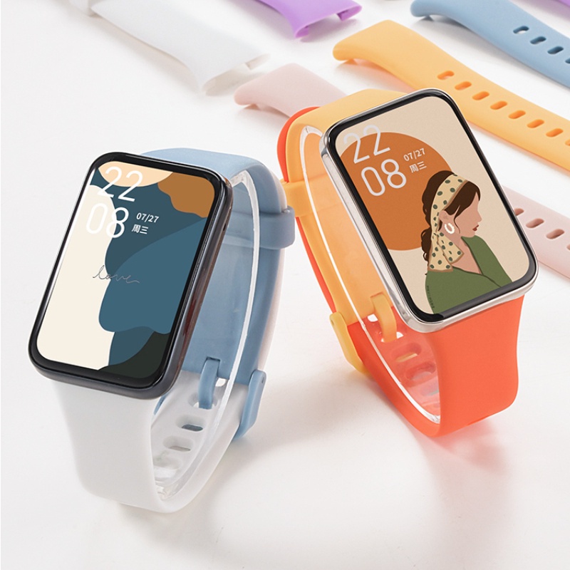 สายนาฬิกาข้อมือซิลิโคน แนวสปอร์ต สีตัดกัน แบบเปลี่ยน สําหรับ Xiaomi Band 7Pro Mi Band 7Pro Xiaomi 7 Pro