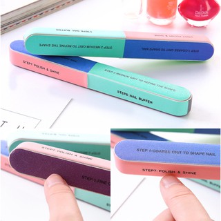 1 pcs Six-sided Polishing File Nail Tool Creative Printing Nail File Sanding Professional Nail File