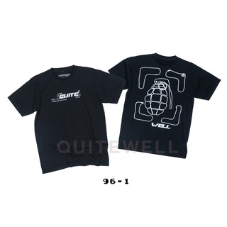 เสื้อยืดแขนสั้น  🎴 QWT96-1 BOMB DD BLACK แขนสั้น ชุดลำลอง