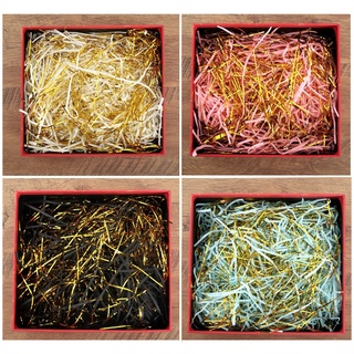 กระดาษฝอยสี รองกล่องของขวัญ 30g กระดาษกันกระแทก กระดาษฝอย Paper Shredded for Decoration Gift Wrapping &amp; Basket Filling