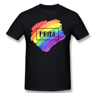 เสื้อยืด ผ้าฝ้าย พิมพ์ลาย PROUD Lgbt Lesbians Gays Bisexuals Transgenders สไตล์ฮาราจูกุ สําหรับผู้ชาย NB321GRE12979