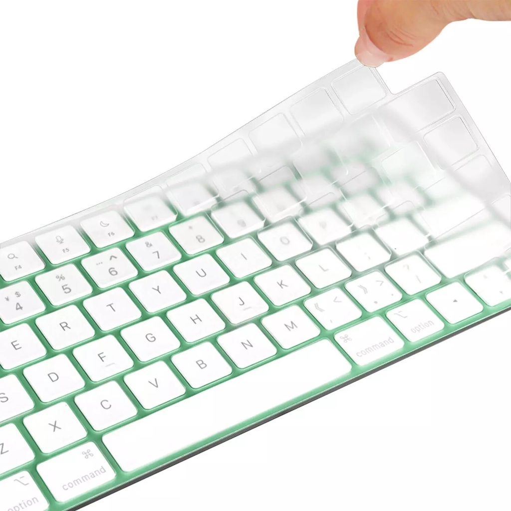 พร้อมส่ง ซิลิโคนคีย์บอร์ด สำหรับไอแมค 24” 2021 มี ทัช ID ใสTPU เมจิก Keyboard silicone cover แป้นพิมพ์คีย์บอร์ด