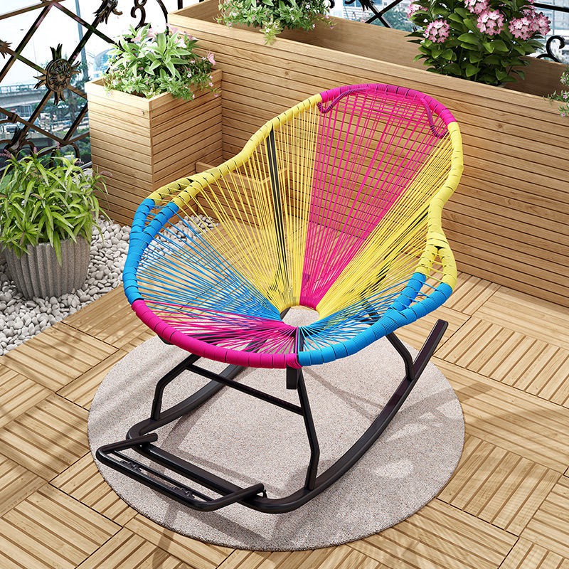 ส่งจากไทยHome Rocking Chair Leisure Rocking Chair Creative Nap Lounge ...