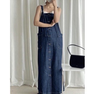 cpjgirlxx | BETTE denim overalls maxi-dress เอี๊ยมยีนส์ ยาว เกาหลี