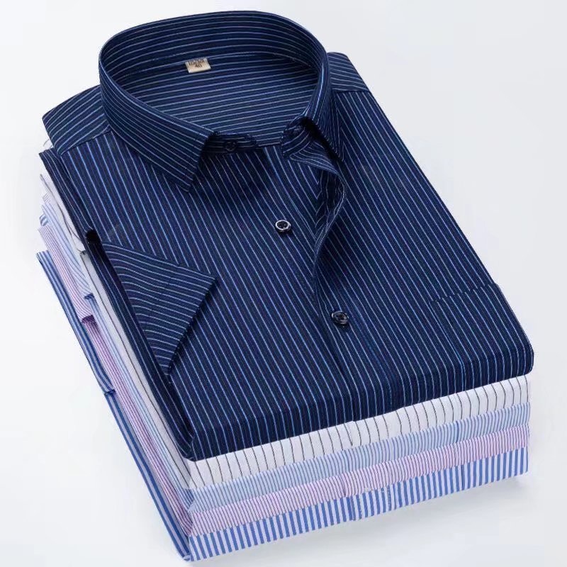 เสื้อเชิ้ตแขนสั้นลําลอง ผ้าฝ้าย 100% ลายสก๊อต สไตล์เกาหลี สําหรับผู้ชาย