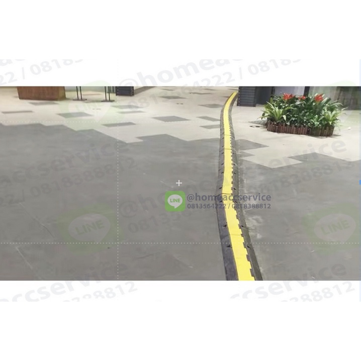 พลาสติกครอบสายไฟ รางครอบสายไฟ ป้องกันรถทับสาย สีดำ ขนาด 1.8x12x100 cm ขนาดช่อง 1.2x4cm - รูปที่ 4