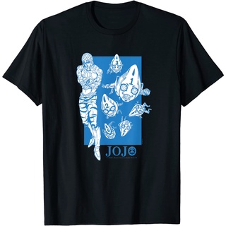 ผ้าฝ้ายคอกลมเสื้อยืด พิมพ์ลาย Jojos Bizarre Adventure Mista Six Bullets สําหรับผู้ใหญ่from S-4XL