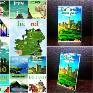 แม่เหล็กติดตู้เย็น อะครีลิค ไอร์แลนด์ 2×3 นิ้ว ของฝาก ของที่ระลึก Souvenir Acrylic Fridge Magnet Ireland A 2x3"