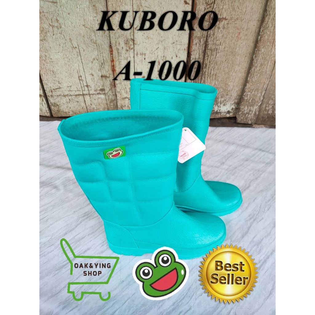 (ของแท้) รองเท้าบูทตรากบ Kuboro รุ่น A-1000 สูง12นิ้ว รองเท้าบูทกันน้ำ รองเท้าตัดหญ้า  เทียบขนาดเป็นเซนติเมตรด้านล่าง
