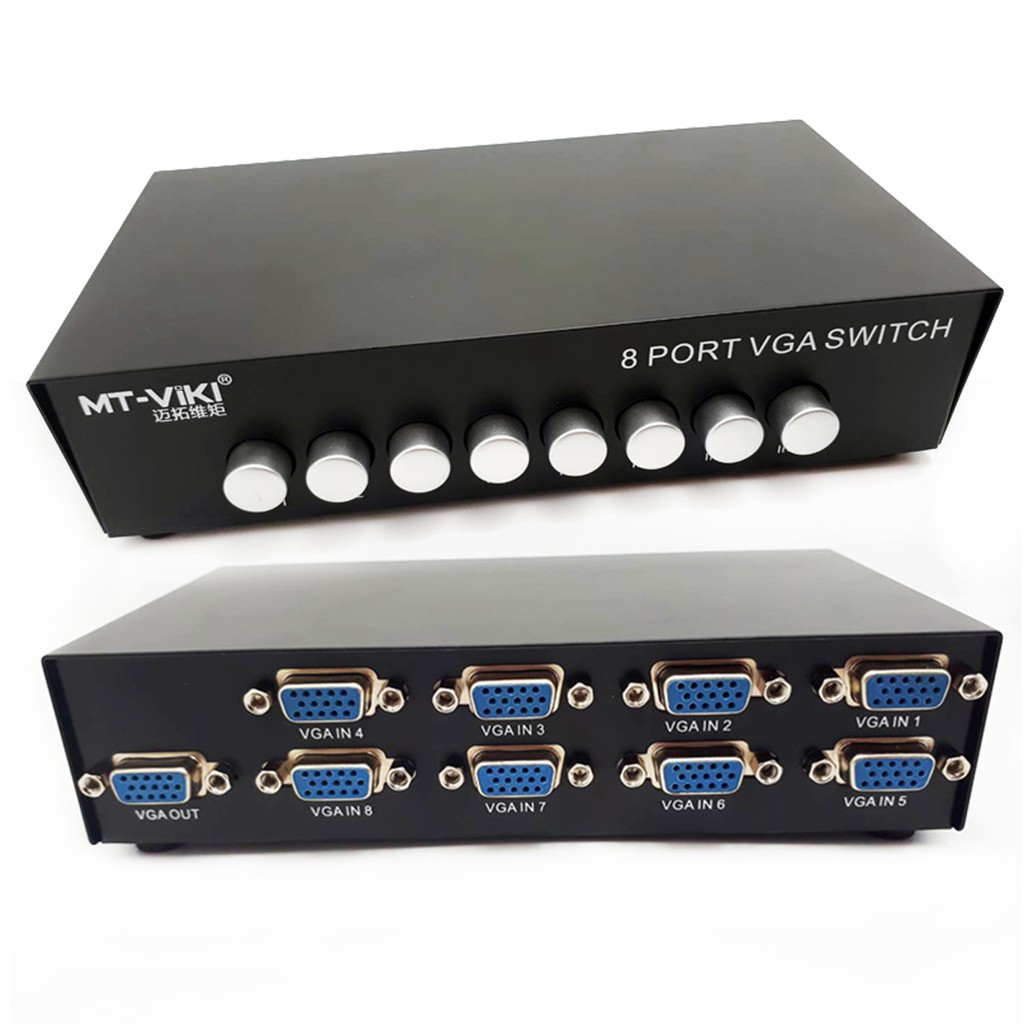 Switcher Selector Box VGA 8 Port Vga เข้า 8 ออก 1 จอ กดสลับเครื่อง Shopee Thailand