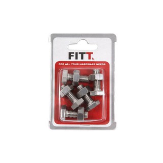 สกรูหัวหกเหลี่ยม 3/8"X1" 5ชุด | FITT | 8855952003553 สกรู, น๊อต อุปกรณ์ยึดติด ต่อเติมซ่อมแซมบ้าน สกรูหัวหกเหลี่ยม 3/8"X1