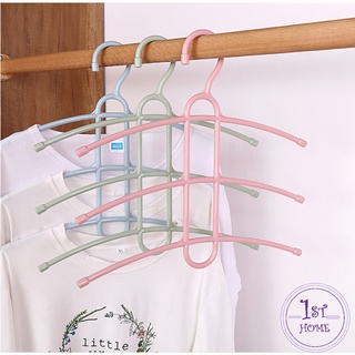 ไม้แขวนเสื้อ ไม้แขวน ก้างปลา 3 ชั้น  Portable Hanger