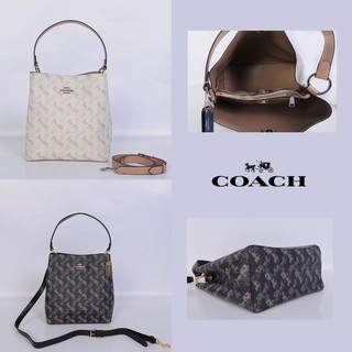 COACH TOWN BUCKET BAG WITH HORSE AND CARRIAGE PRINT