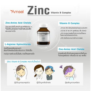 (คุ้มเว่อออ💊)AMSEL ZINC PLUS 30 cap