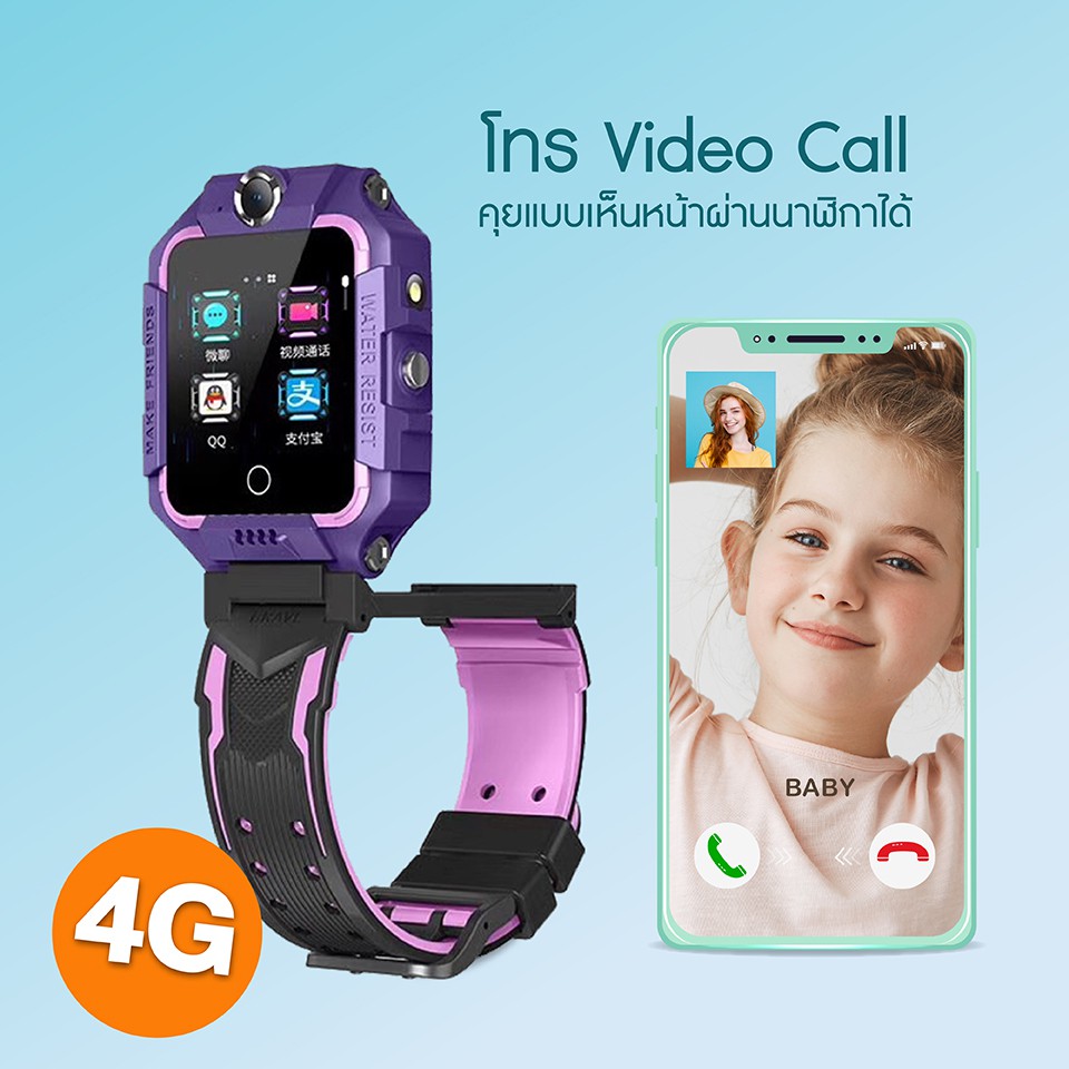 พร้อมส่งจากไทย นาฬิกาเด็ก รุ่น T10F กล้องหมุนได้ 360 ํ วีดีโอคอล Video Call 4G รองรับภาษาไทย ฟังก์ชั่นครบ คล้าย ไอโม่