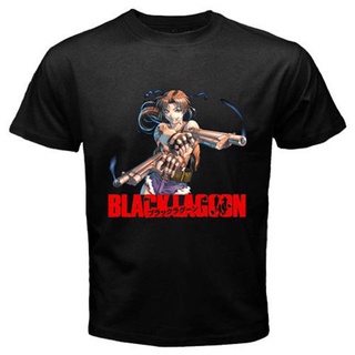 เสื้อยืด พิมพ์ลายการ์ตูนอนิเมะ LAGOON สีดํา