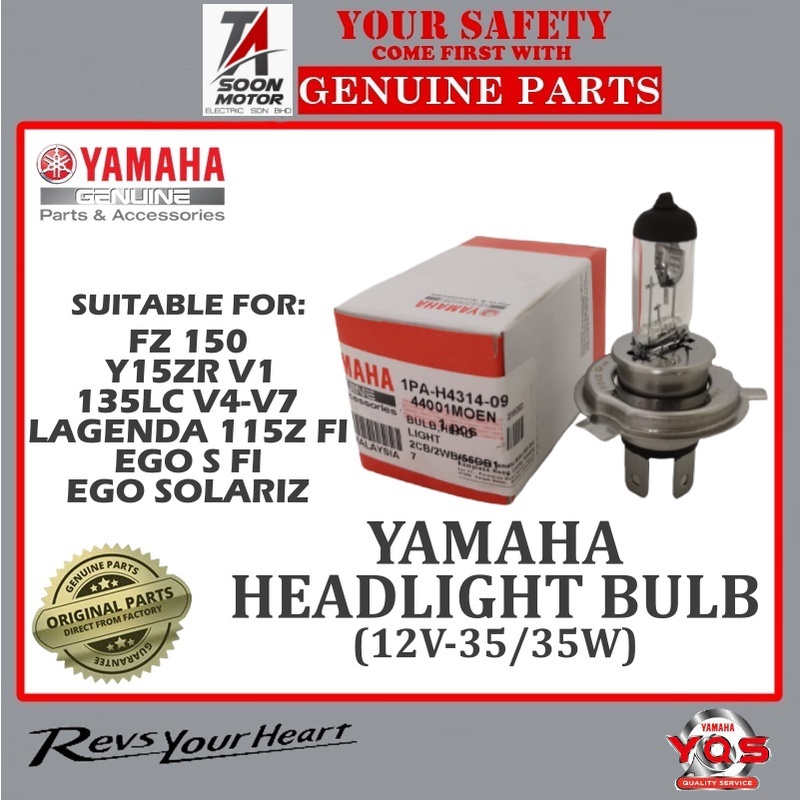 YAMAHA HEADLIGHT BULB / MENTOL / FZ150 / Y15ZR V1 / 135LC V4 V5 V6 V7 / SRL LAGENDA 115Z FI / EGO S 