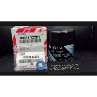 TOYOTA กรองน้ำมันเครื่อง พร้อมแหวนถ่ายน้ำมัน 1ตัวแท้ศูนย์ 100%VIGO Revo Innova FORTUNER COMMUTER 1J-2J 90915-YZZD2