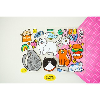 FLUFFY OMELET-MEOW STICKER PREMIUM