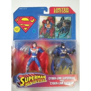 **แพคไม่สวย** CYBER-LINK SUPERMAN &amp; BATMAN DC 1996 Kenner Action Figure Limited Edition