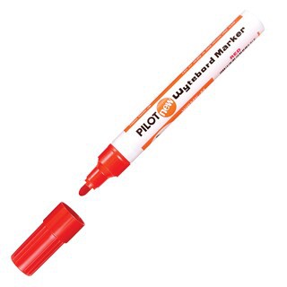 ปากกาไวท์บอร์ด หัวแหลม สีแดง ไพล็อต WBMK-M