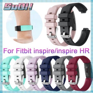 suqi สายนาฬิกาข้อมือ ซิลิโคน สําหรับ fitbit inspire และ inspire hr