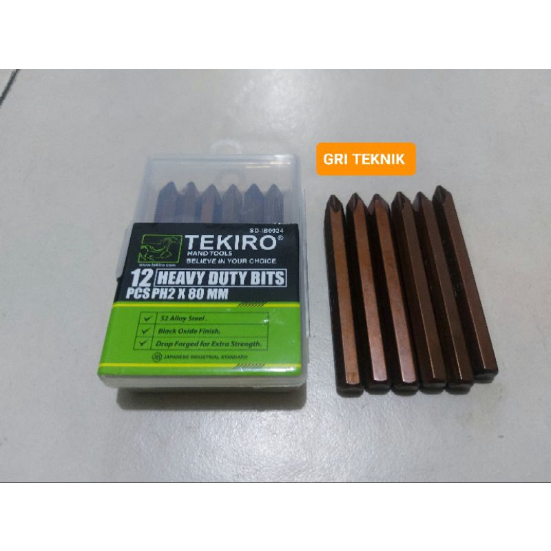 MATA PER SET = 12 ชิ้น !!! ชุดดอกสว่าน TEKIRO PH2 และ PH3 IMPACT 12 ชิ้น