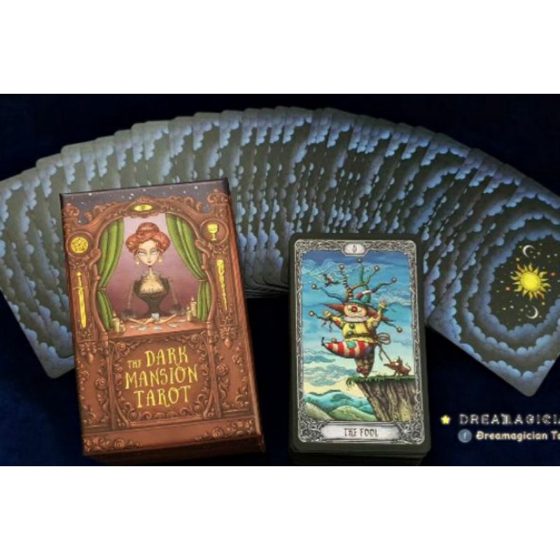 Dark Mansion Tarot เวอร์ชั่นขอบดำ ไพ่ยิปซีแท้ ไพ่ทาโร่ต์ Tarot Tarot Card Oracle Card Deck