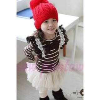 พร้อมส่ง!! เสื้อเด็ก สีน้ำตาลลายขวาง ผ้านิ่มเนื้อดีมากคะ