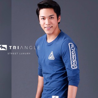 rudedog เสื้อแขนยาว ชาย หญิง  รุ่น triangle สี deep sea