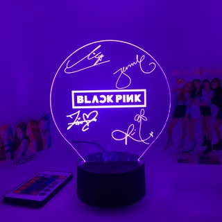 Kpop BLACKPINK JENNIE LISA ROSE JISOO โมเดลฟิกเกอร์ LED 16 สี เซนเซอร์สัมผัส USB