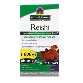 Natures Answer Reishi 1000 mg 60 Veg Capsules