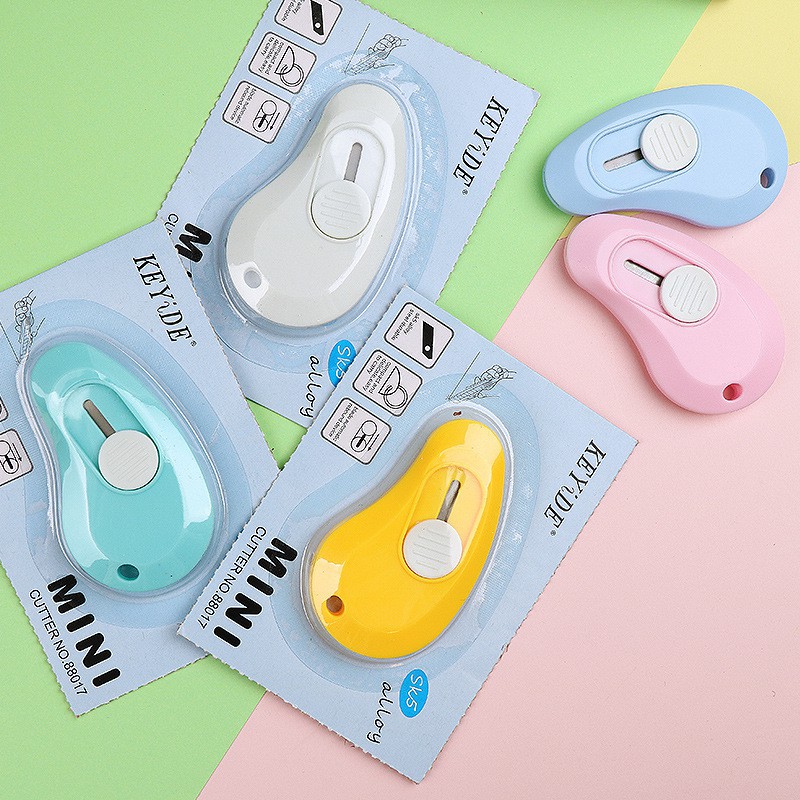 [พร้อมส่ง] มีดคัตเตอร์ขนาดพกพาDIY คัตเตอร์พกพา คัตเตอร์แกะกล่อง เครื่องใช้สำนักงาน ใช้ตัดกระดาษDIY มินิคัตเตอร์น่ารัก