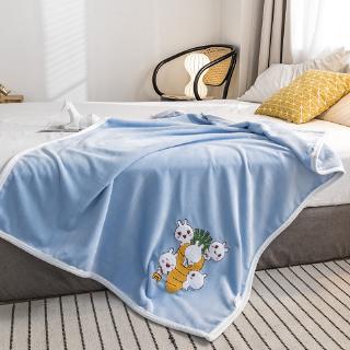 Japanese simple mink casual childrens blanket